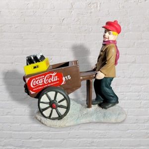 Coca-Cola Town Square Vendor Boy #64339 3" 1996 with box figurine